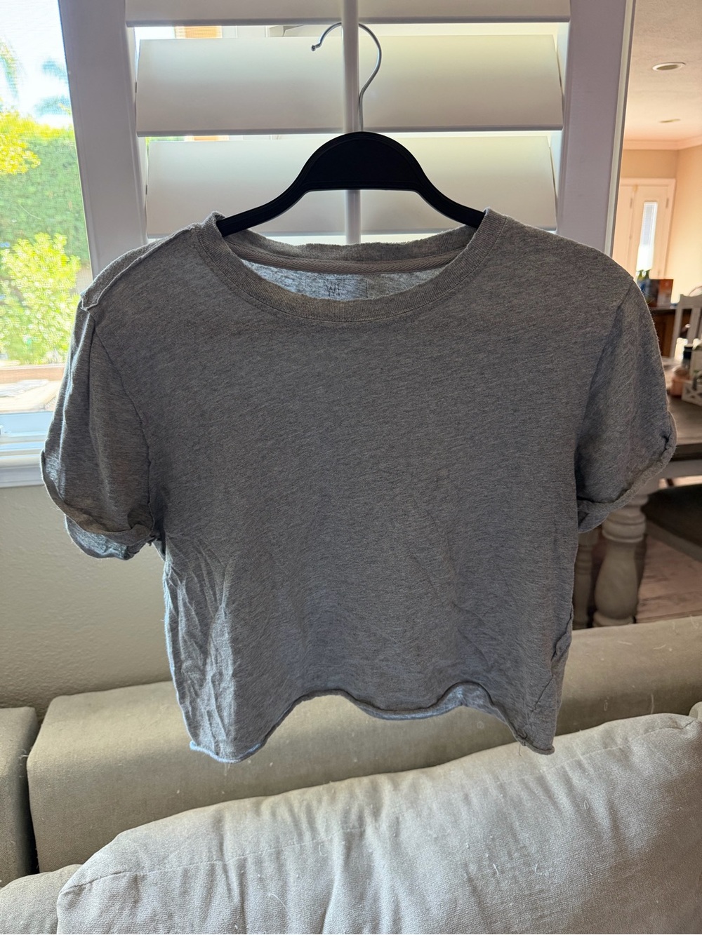 We The Free Heather Gray Cropped Tee